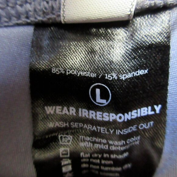 Kapow Meggings Elastic Waist Ankle Leggings Men's L Purple Fitness Workout 280 - Picture 4 of 14